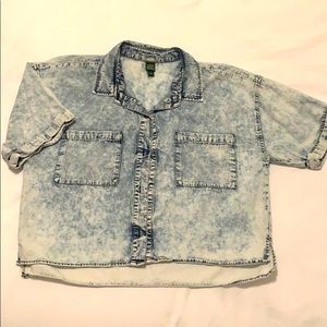 Wild fable acid wash button down